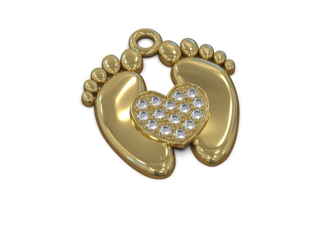 pendant heel baby Modello di stampa 3D .c4d .max .obj .3ds .fbx .stl .blend 