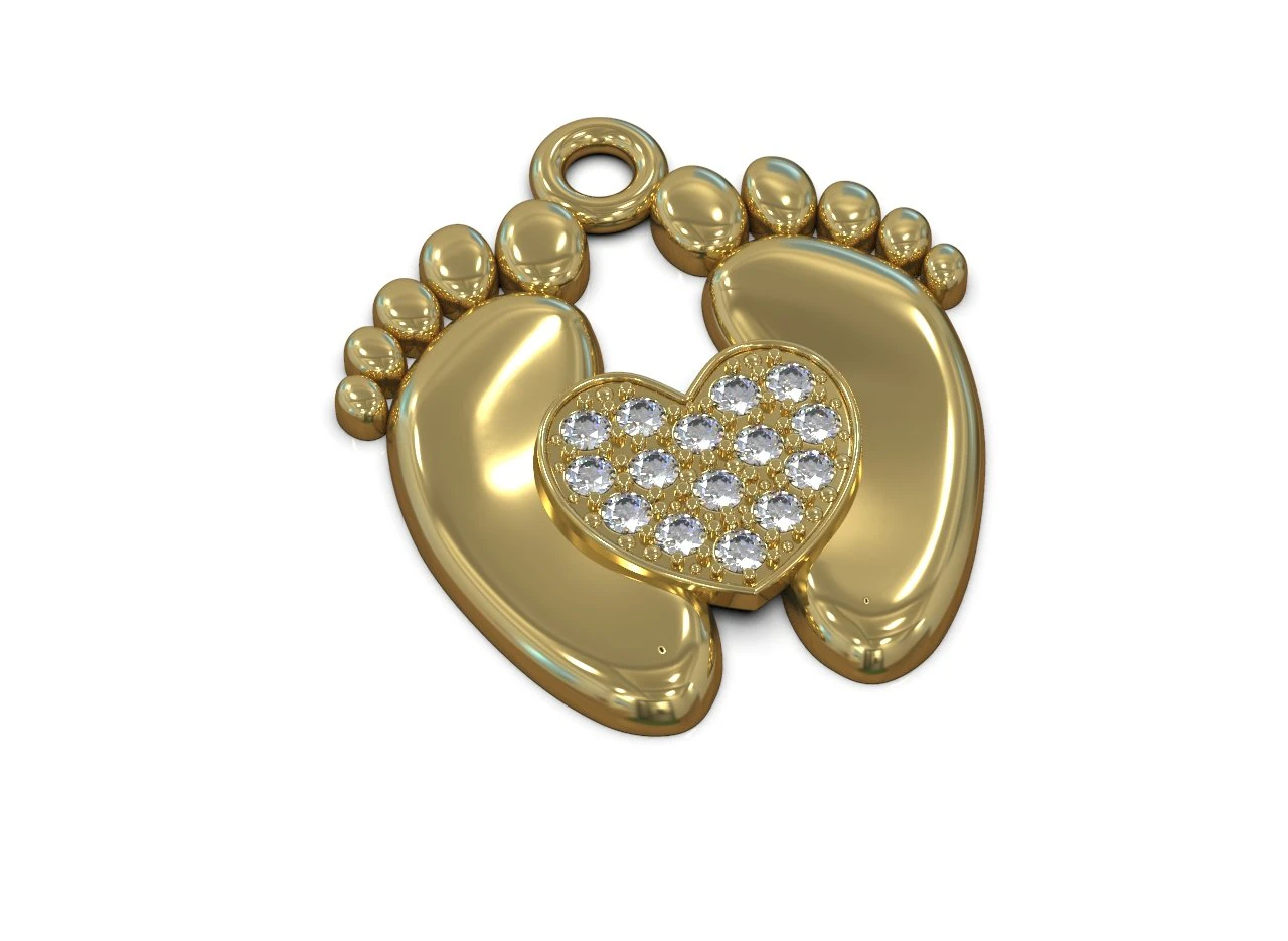 pendant heel baby 3D Print Model .c4d .max .obj .3ds .fbx .stl .blend