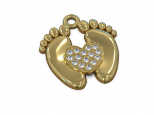 pendant heel baby Modello di stampa 3D