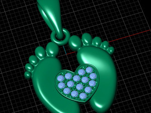 pendant heel baby Modello di stampa 3D