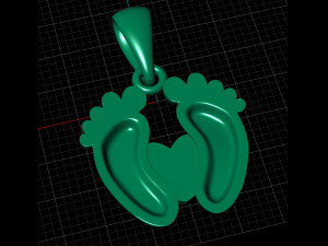 pendant heel baby Modello di stampa 3D
