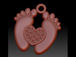 pendant heel baby Modello di stampa 3D