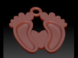 pendant heel baby Modello di stampa 3D