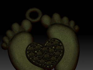 pendant heel baby Modello di stampa 3D