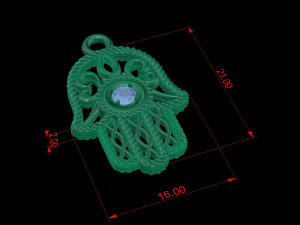 hamsa pendant Modello di stampa 3D