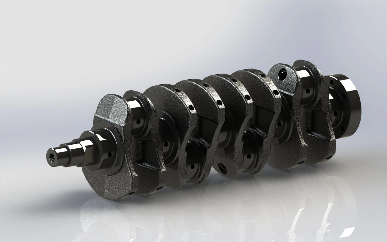 crankshaft real l4 3D Model .c4d .max .obj .3ds .fbx .stl .blend 
