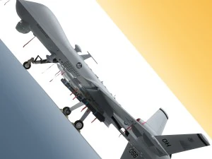 Drone de aeronave militar Mq-9 reaper Modelo 3D