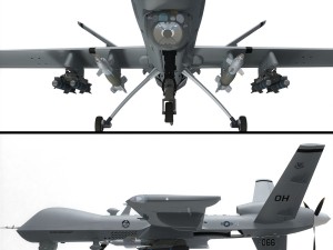 Mq-9 reaper military aircraft drone 3D Model