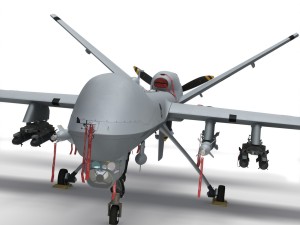 Mq-9 reaper military aircraft drone 3D Model