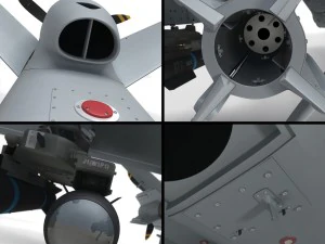 Drone de aeronave militar Mq-9 reaper Modelo 3D