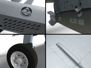 Mq-9 reaper military aircraft drone 3D Model