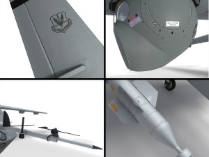 Mq-9 reaper military aircraft drone 3D Model