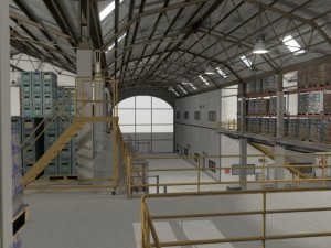 huge warehouse 3D-Modell