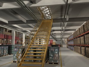huge warehouse 3D-Modell