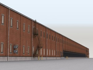huge warehouse 3D-Modell