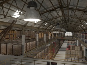 huge warehouse 3D-Modell
