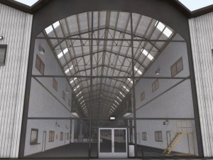 huge warehouse 3D-Modell