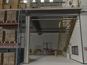 huge warehouse 3D-Modell