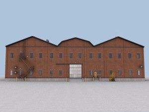 huge warehouse 3D-Modell