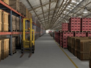 huge warehouse 3D-Modell