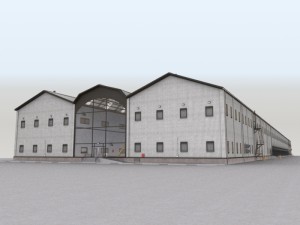 huge warehouse 3D-Modell