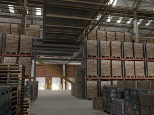 huge warehouse 3D-Modell