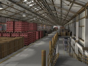 huge warehouse 3D-Modell
