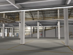 huge warehouse 3D-Modell