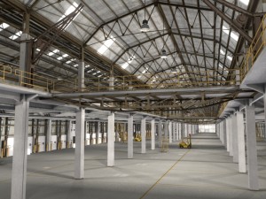 huge warehouse 3D-Modell