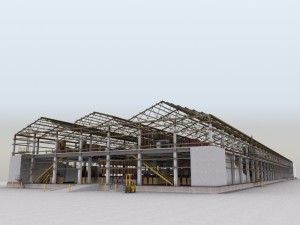 huge warehouse 3D-Modell