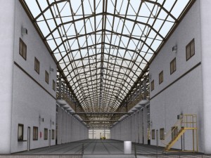 huge warehouse 3D-Modell