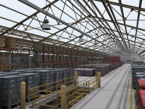 huge warehouse 3D-Modell