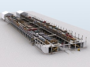 huge warehouse 3D-Modell