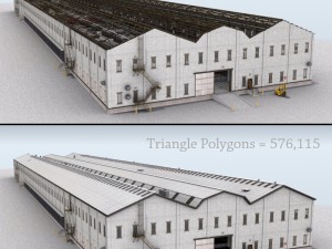 huge warehouse 3D-Modell