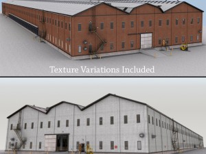 huge warehouse 3D-Modell