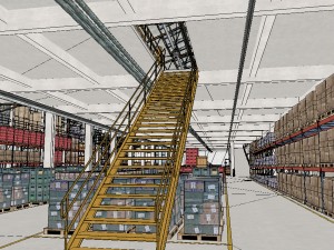 huge warehouse 3D-Modell