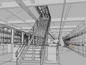 huge warehouse 3D-Modell