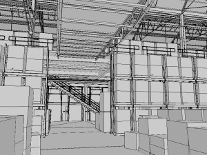 huge warehouse 3D-Modell