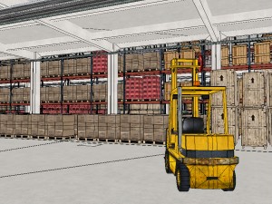 huge warehouse 3D-Modell