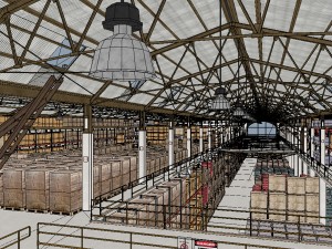 huge warehouse 3D-Modell