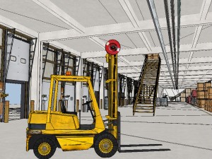 huge warehouse 3D-Modell