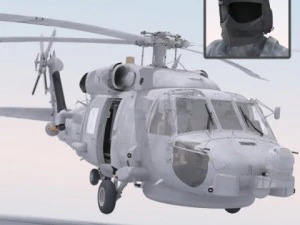 Sh60 seahawk militaire helikopter 3D Model