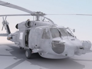 Sh60 seahawk military helicopter 3D Model