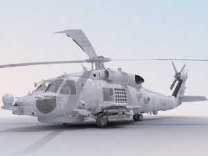 Sh60 seahawk military helicopter 3D Model
