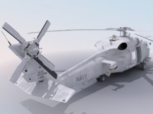 Sh60 seahawk military helicopter 3D Model