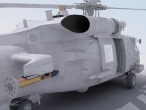 Sh60 seahawk military helicopter 3D Model
