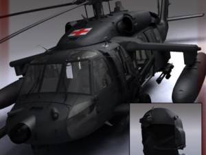 Battlehawk military helicopter Modello 3D