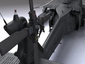 Battlehawk military helicopter 3D Model