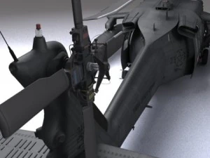 Battlehawk military helicopter 3D Model