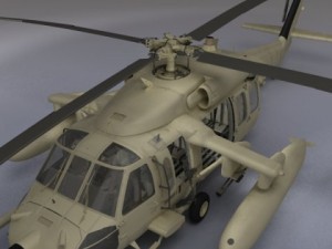 Battlehawk military helicopter 3D Model